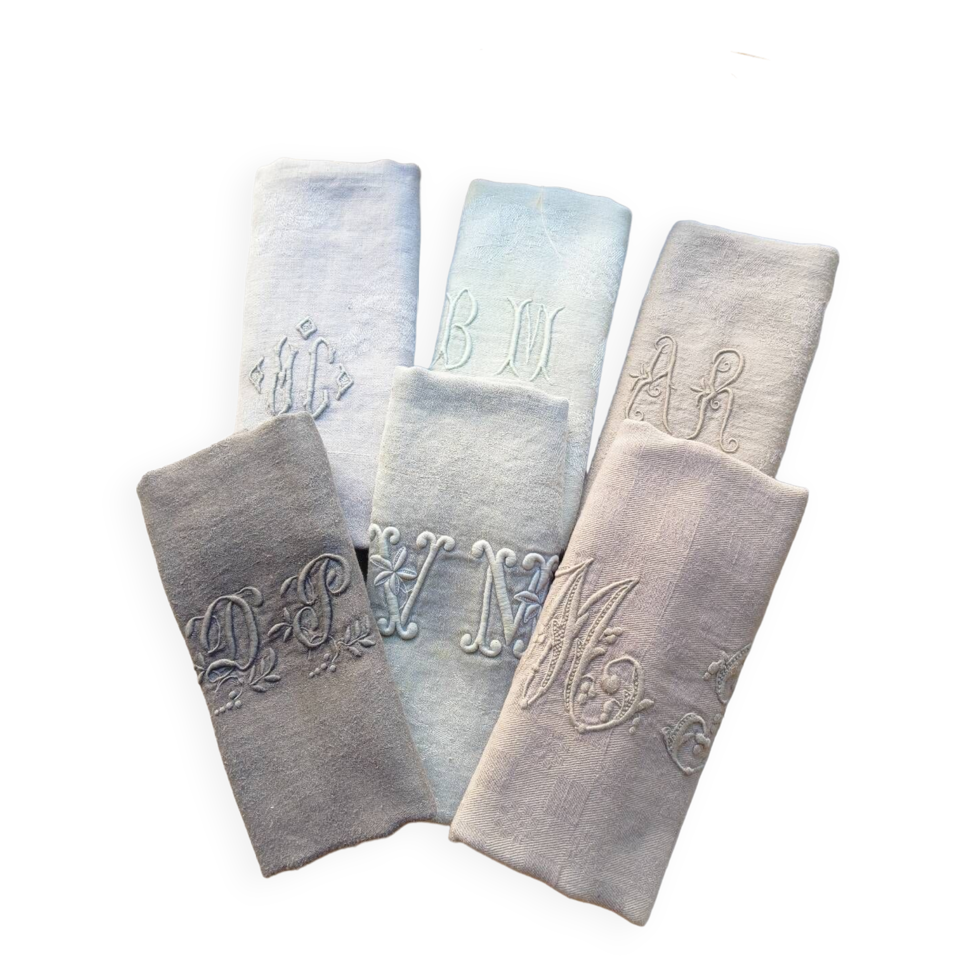 Set of 6 linen shade napkins