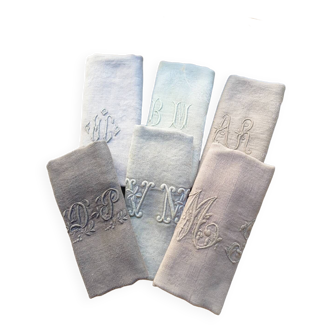 Set of 6 linen shade napkins