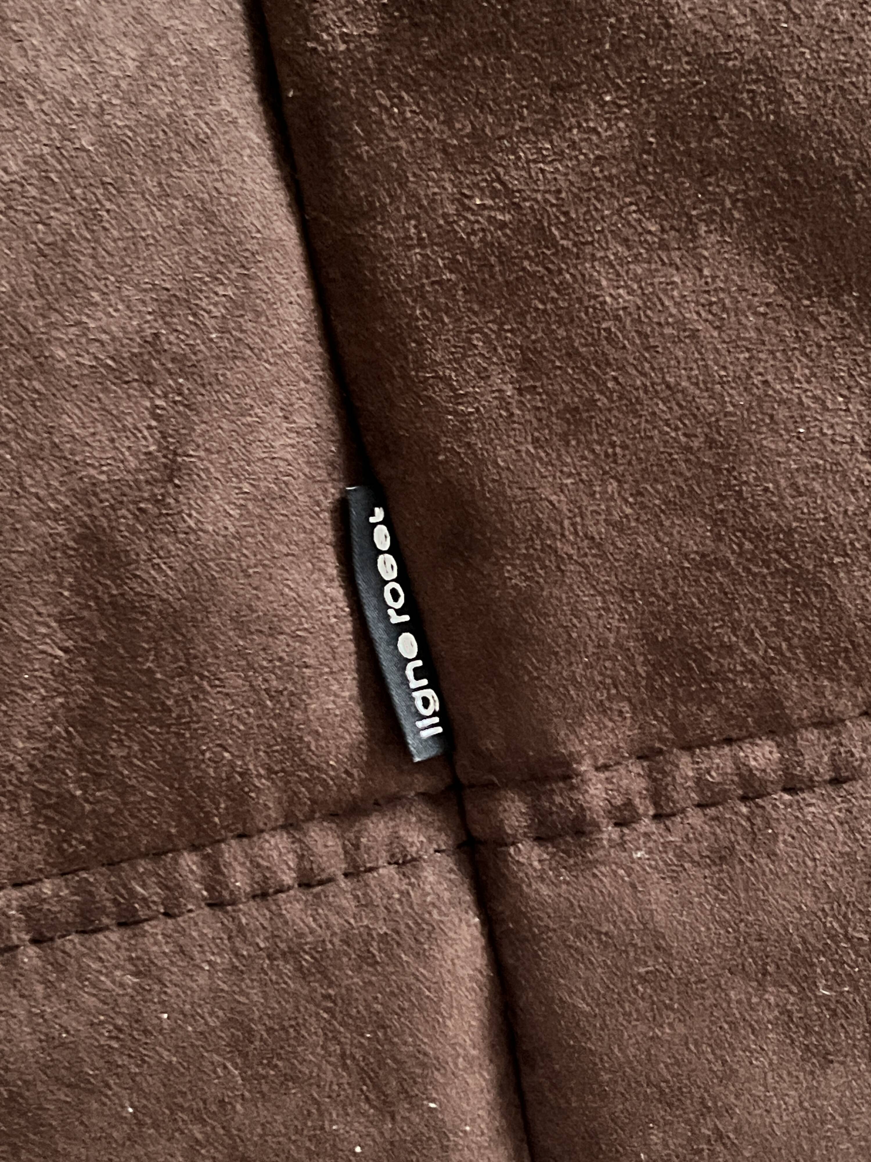 Togo 3-seater sofa in brown alcantara suede, Ligne Roset