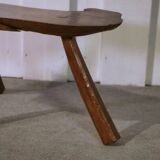 Brutalist oak stool, 1960s