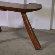 Tabouret brutaliste en chêne 1960’s