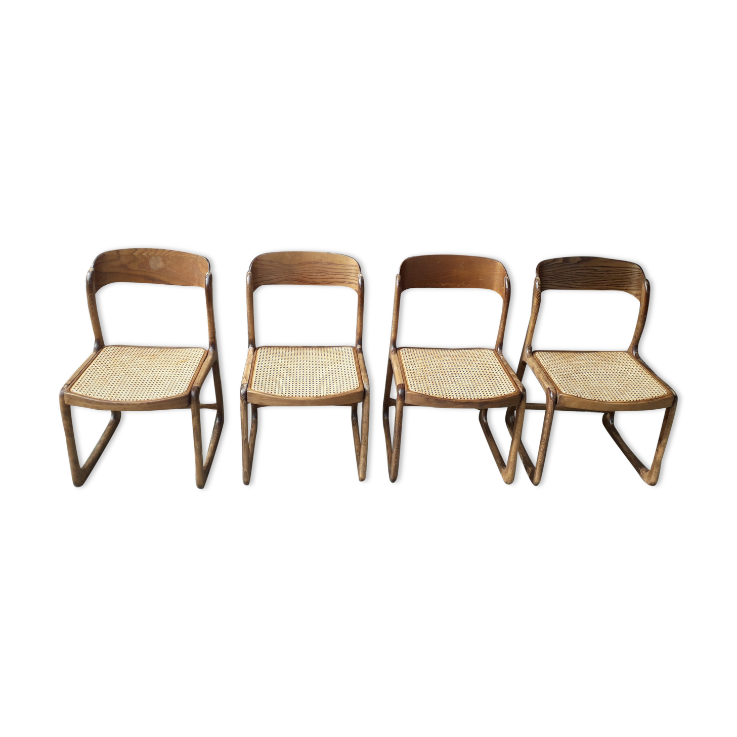 Baumann sled chairs, set of four