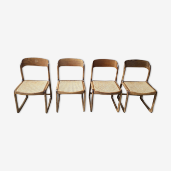 Baumann sled chairs, set of four