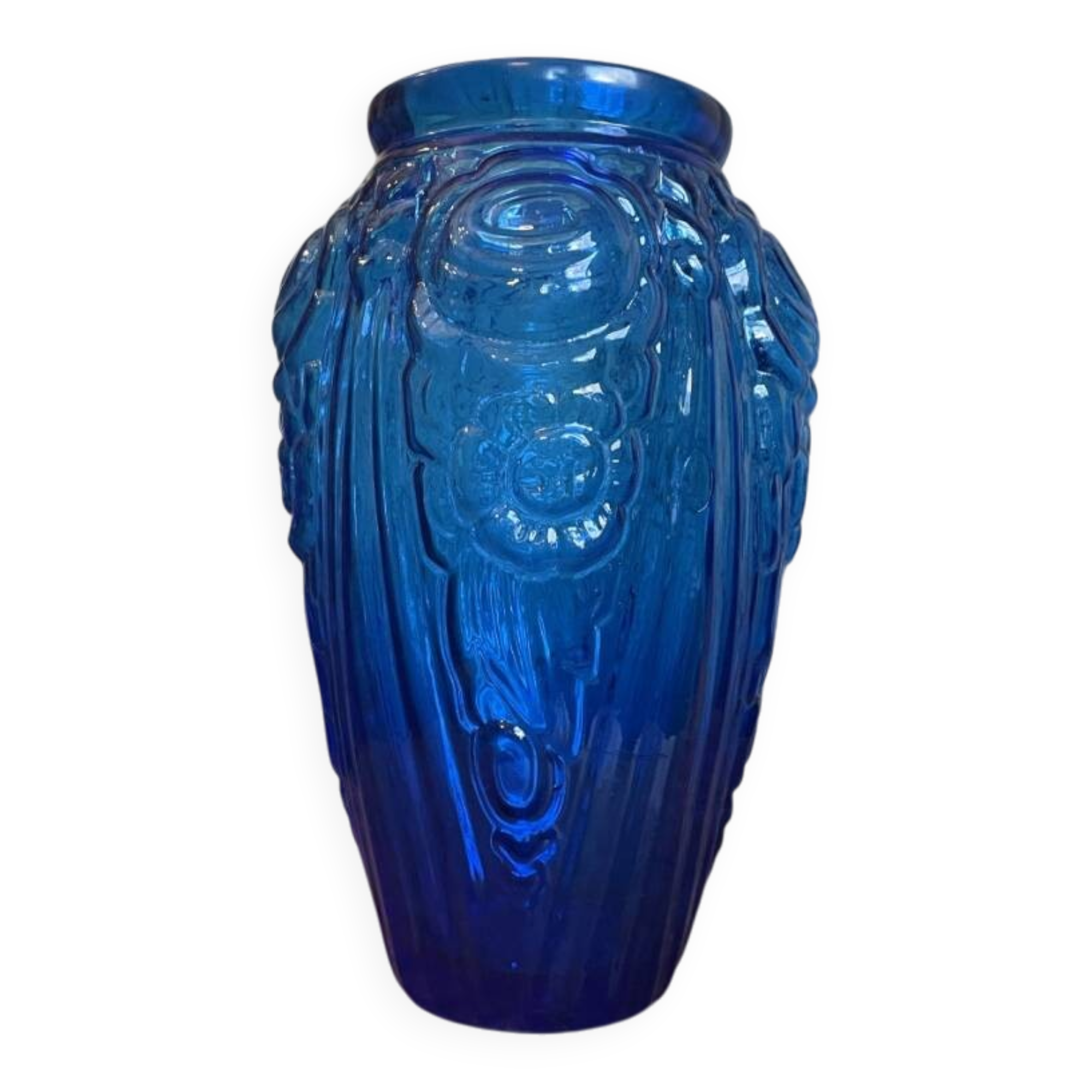 Vaas art deco 1930 Kobalt Blauw Frans
