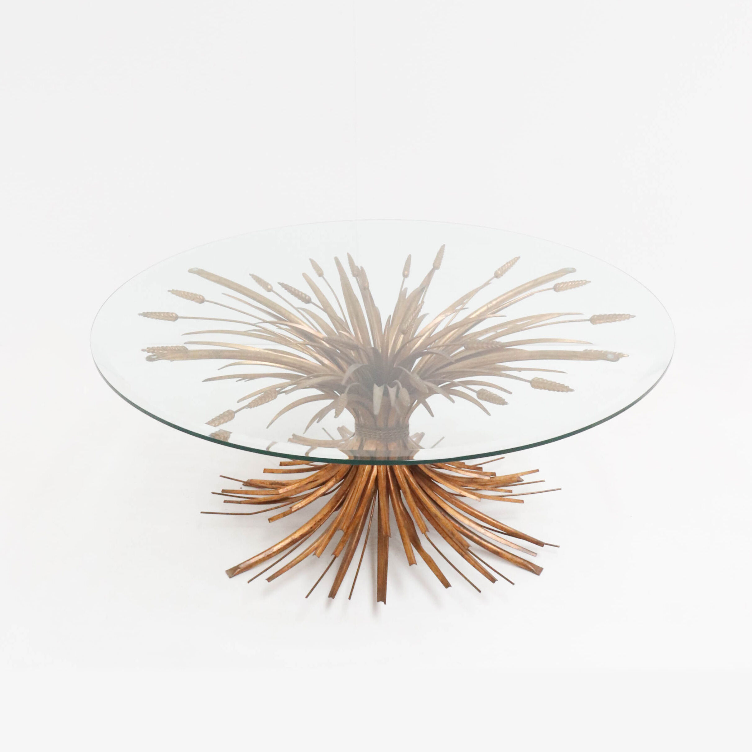 Vintage sheaf of wheat coffee table, 1960s