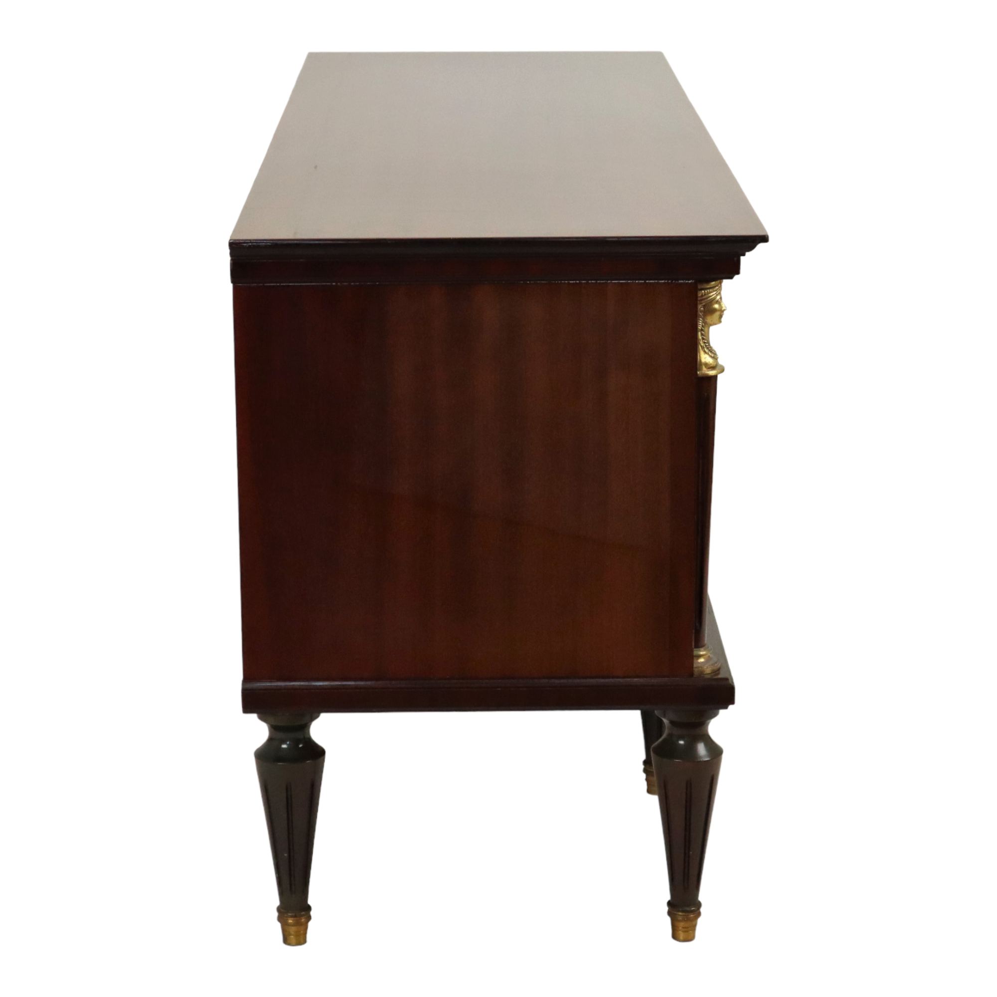 Vintage tv cabinet low cabinet mirrored mahogany veneer hollywood regency 140cm