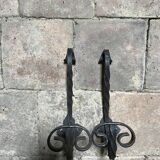 Pair of Medieval Style Wrought Iron Wall Brackets
