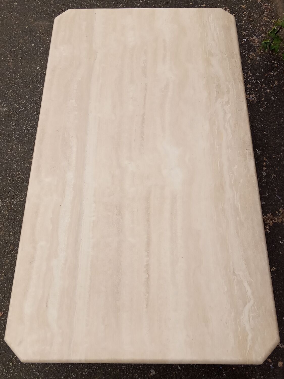 Travertine coffee table