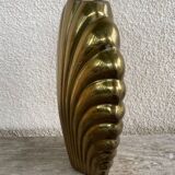 Metal "shell" vase by macr, made in italy, 1960s