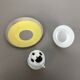 Round metal opaline glass wall light sconce, Italy, 1960s