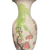 Chine, ancien grand vase en porcelaine polychrome fin xixème