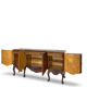 Walnut buffet, antique Italian, 1930s.