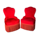 Paire de fauteuils crapaud