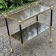 Vintage serving trolley on brass and rosewood wheels
