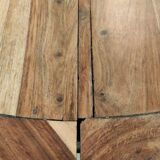 Round walnut table
