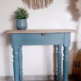 Console small renovated solid wood desk