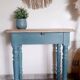 Console small renovated solid wood desk