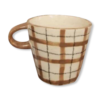 Large tartan mug