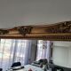 Vintage gold stucco mirror 14x29cm