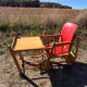Chaise haute bébé, bois vintage