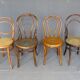 Set de 11 chaises bistrot bois et cannages, 1900/1915