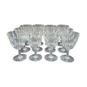 12 wine glasses in Baccarat crystal, cassino model