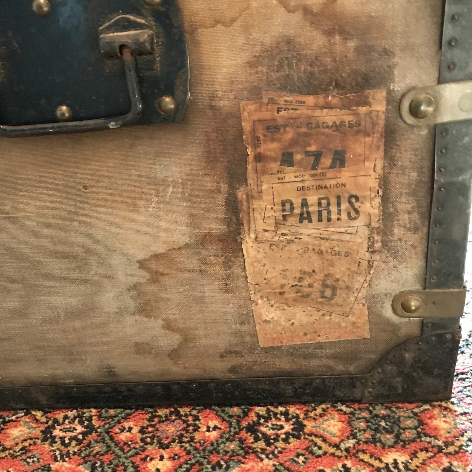 Twentieth century old travel trunk
