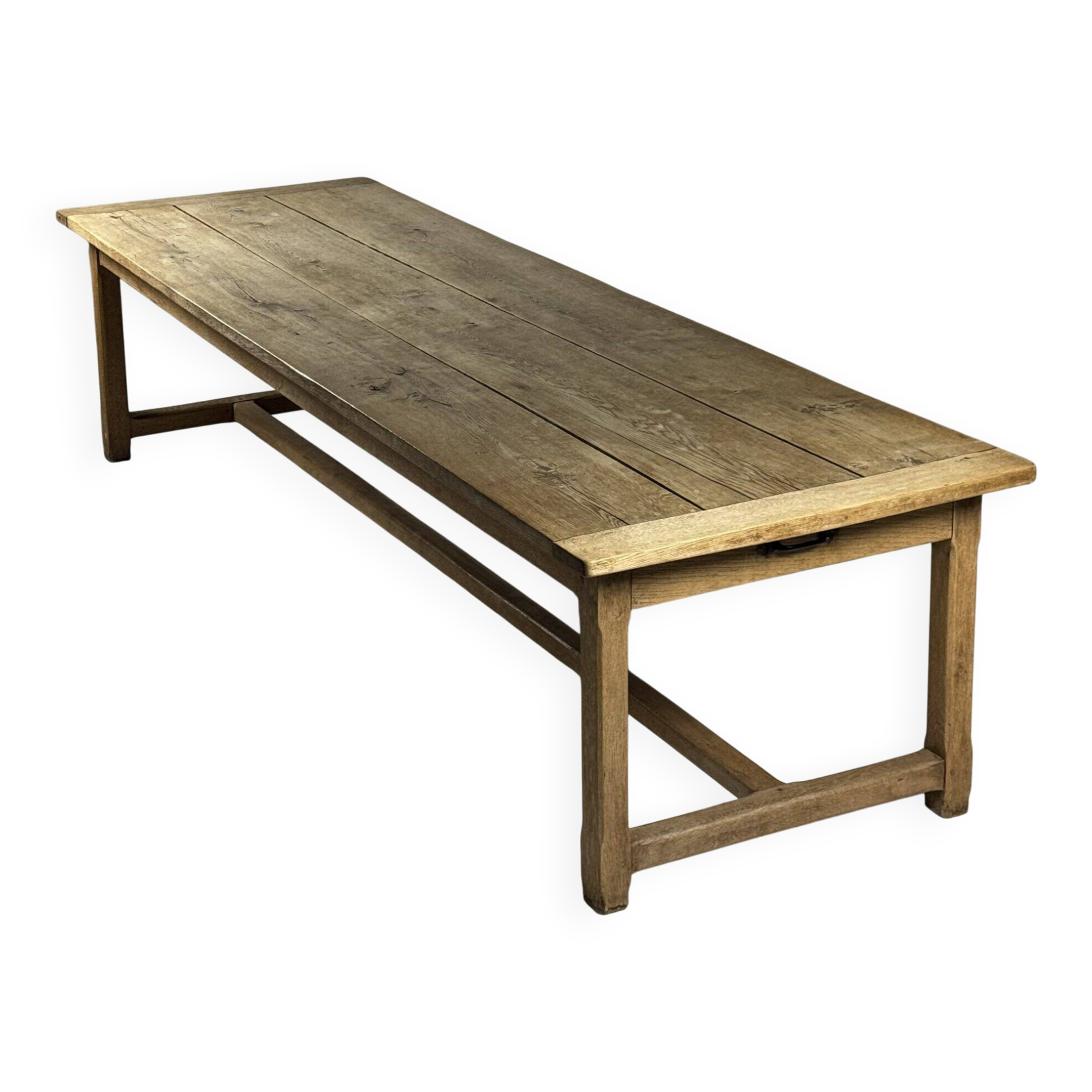 Table de monastère française en chêne du 19ème siècle