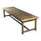 Table de monastère française en chêne du 19ème siècle