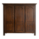 Large antique wardrobe with 3 doors made of solid wood.