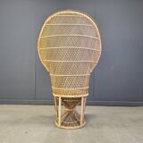 Vintage wicker peacock chair, 1970s