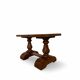 A small, rustic walnut wooden table, crafted from solid walnut wood, 1