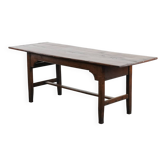 Table à manger en chêne anglais antique du XVIIIe siècle pour 4 à 6 personnes.