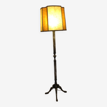 Early 20th century bronze and marble floor lamp