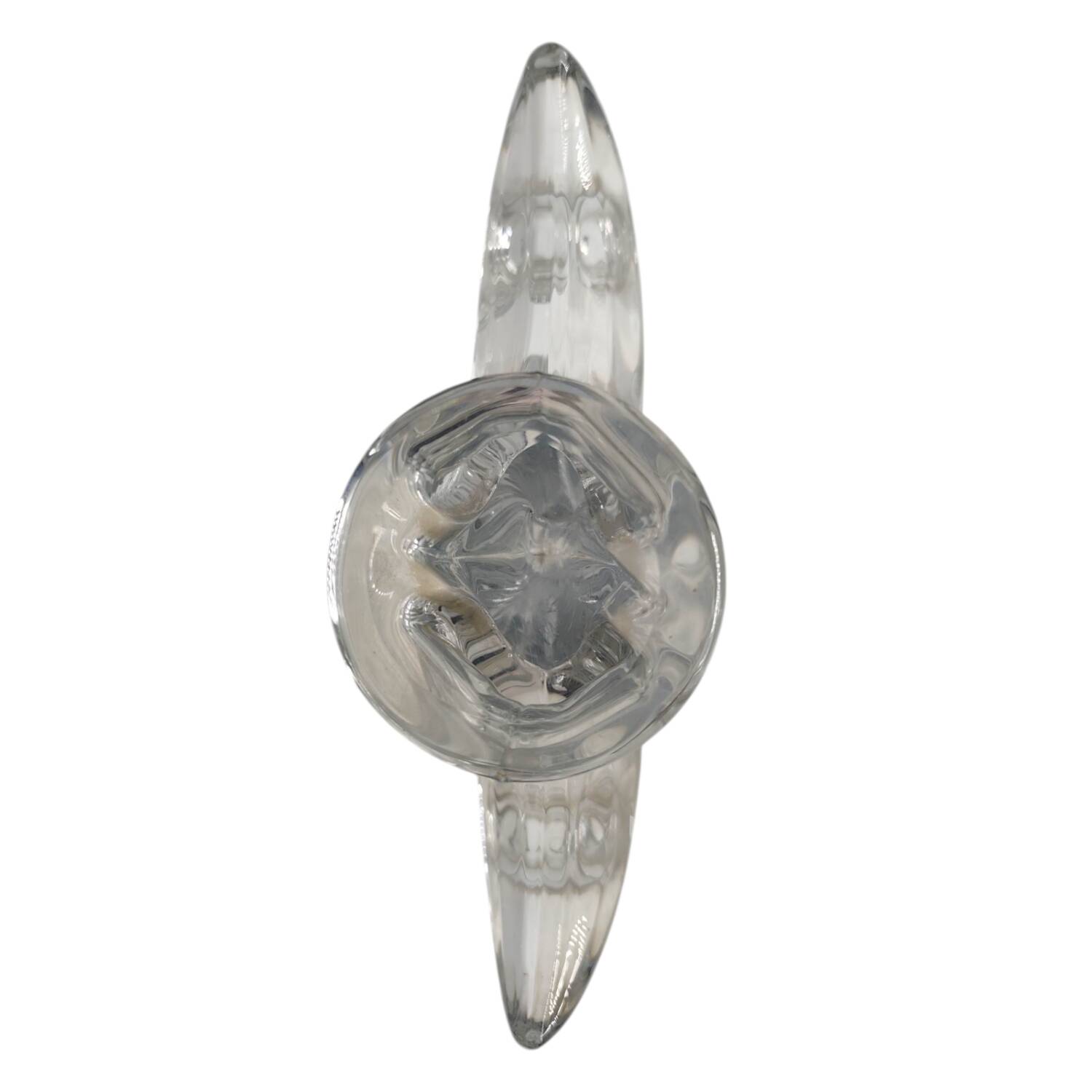 Vintage 1950s Art Deco Style Glass Candelabra - Sculptural Design