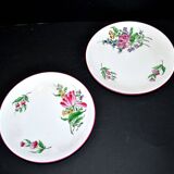 2 assiettes en faïence de Lunéville modèle Réverbère