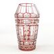 Biedermeier vase, double-layer crystal, Bohemia, Czech Republic, 19th century