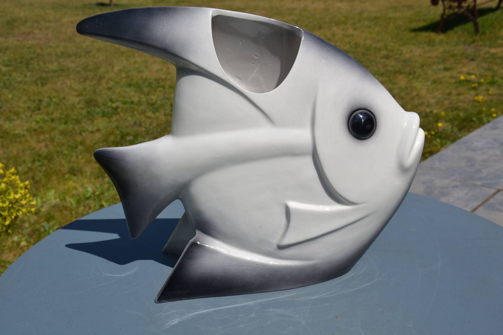 Vase/sculpture poisson des années 60