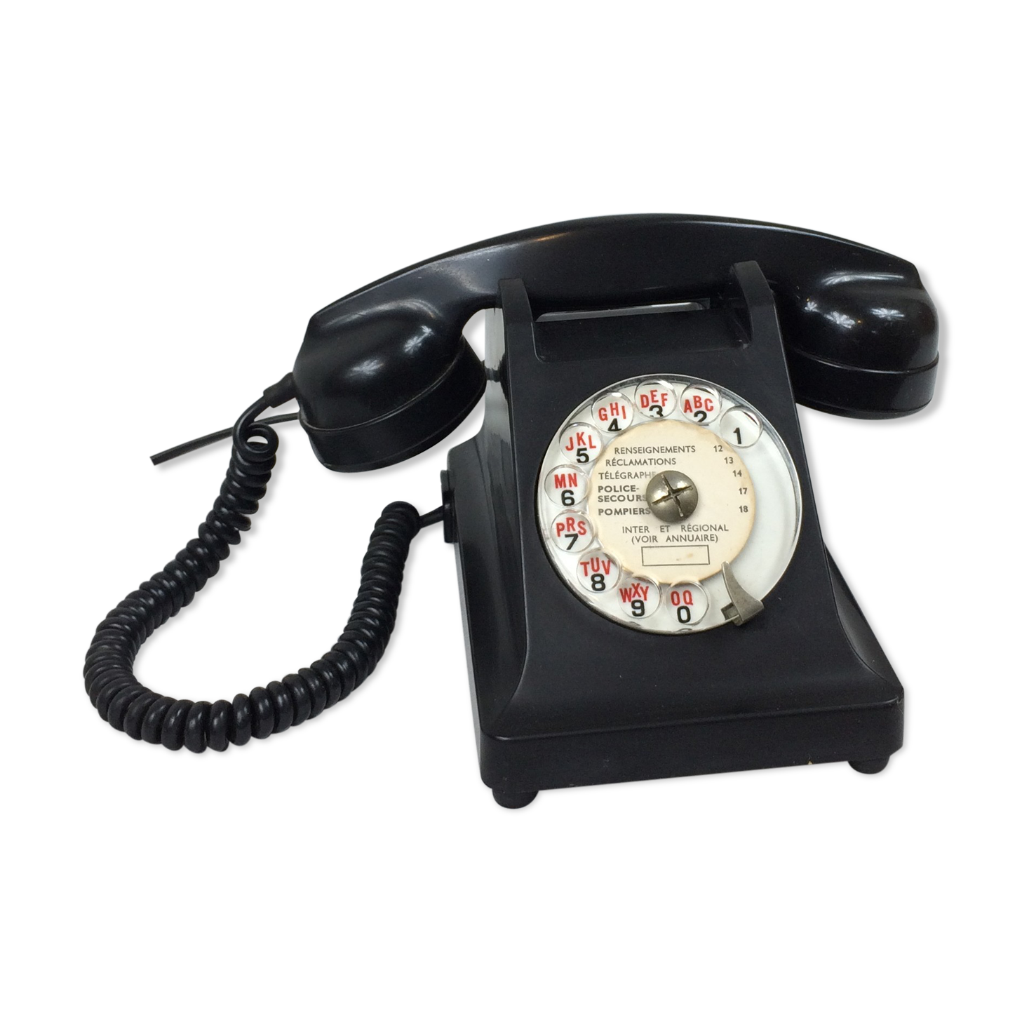 Old phone in black Bakelite
