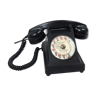 Téléphone ancien en bakélite noir