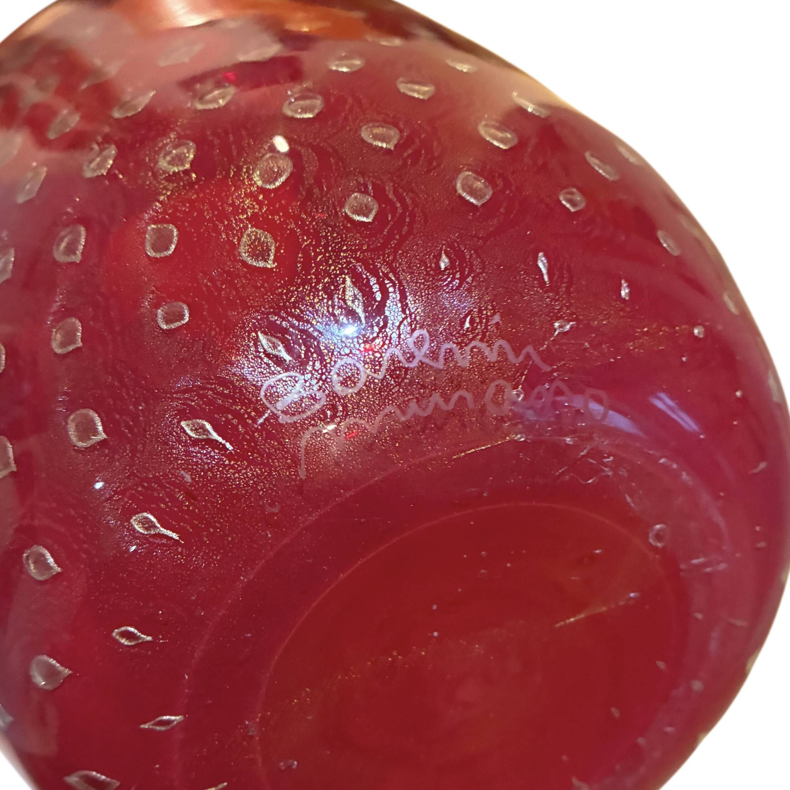 Alfredo barbini (1912-2007), murano, glass vase, circa 1970