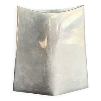 Dominique Imbert. Design vase in brushed metal circa 1970