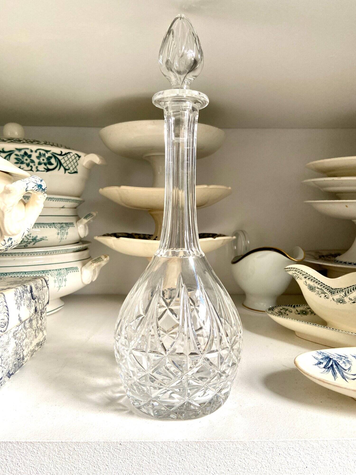 Saint Louis liqueur carafe in chiseled crystal
