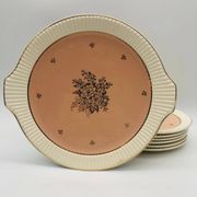 6 Assiettes à dessert et le plat de service, Villeroy & Boch », Météore.