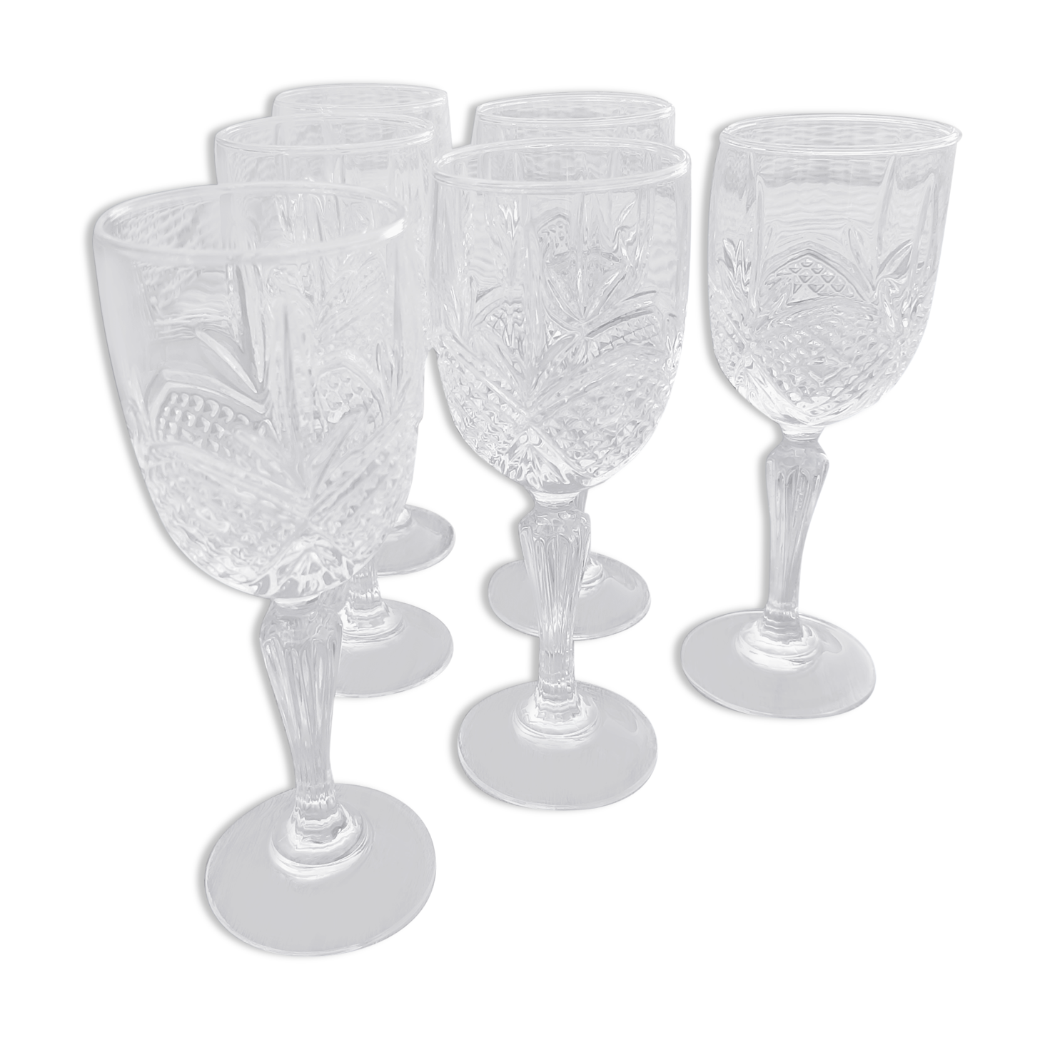 6 vintage port glasses