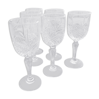 6 vintage port glasses