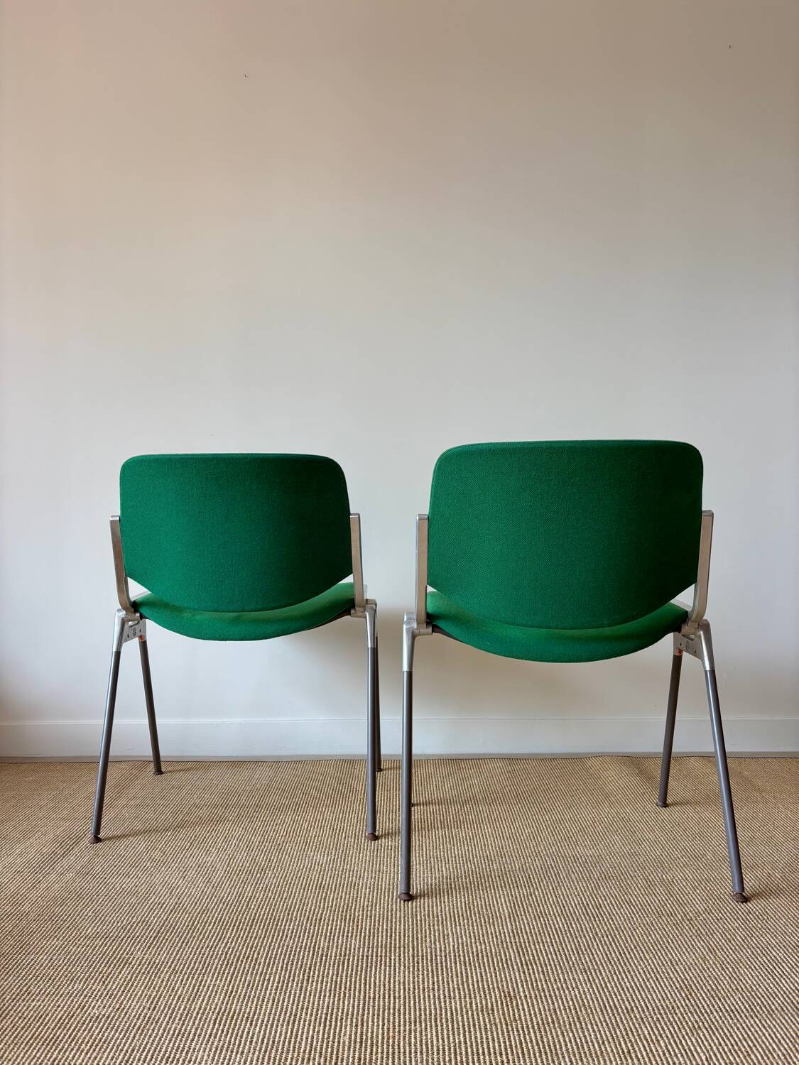 2 Castelli dsc106 green chairs, Italy, 1970s
