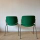 2 Castelli dsc106 green chairs, Italy, 1970s