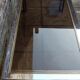 Table de salon en chrome, laiton et verre