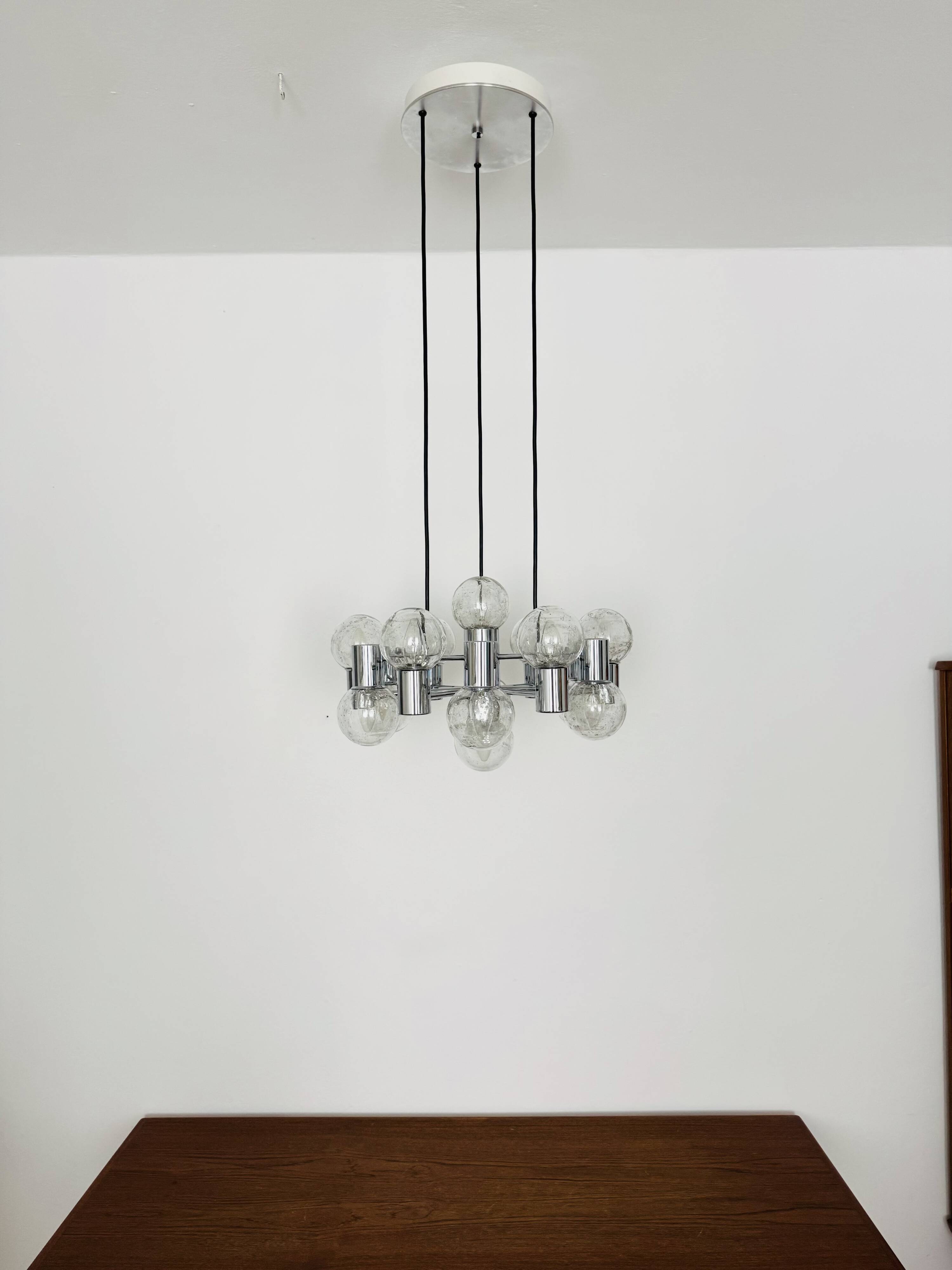 Chromed 1970s Sputnik Chandelier by Doria